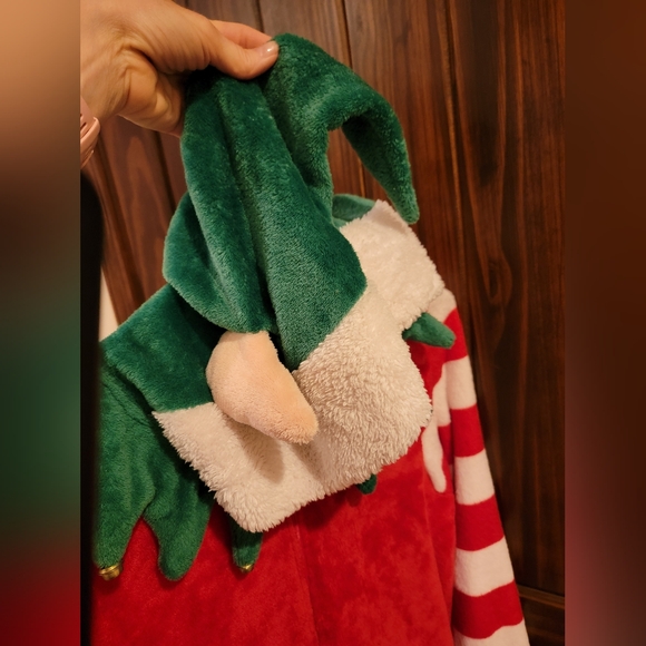 Zipup Christmas Elf PJ or party costume. - Picture 10 of 11